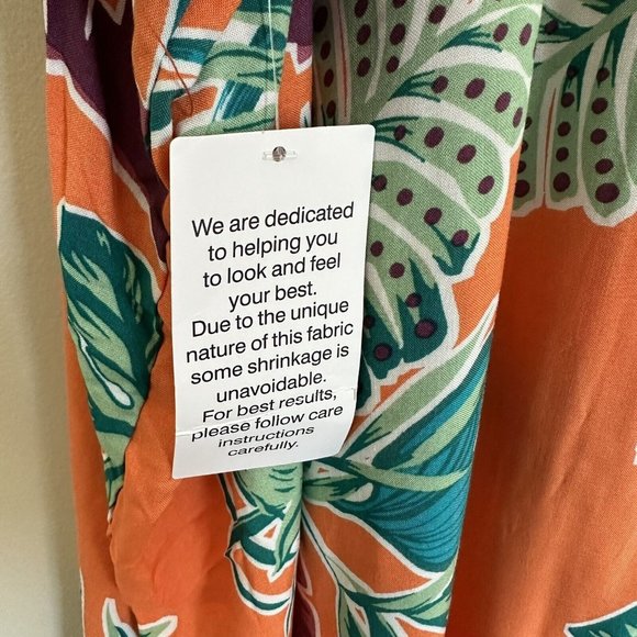 KS Island tropical man summer shirt size 9XL orange green - Picture 3 of 8